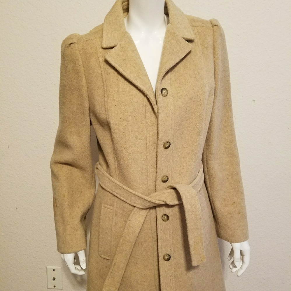 Jc Penny's 100% wool long lined dress coat Sz M
